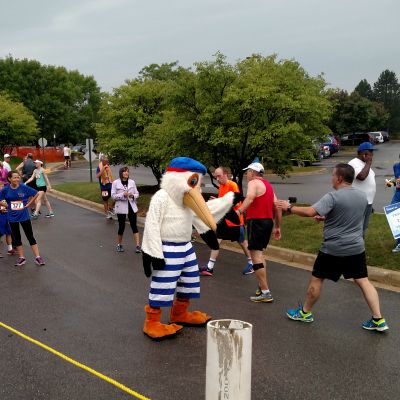 And you get free high fives from Parkie the Pelican at the finish line.